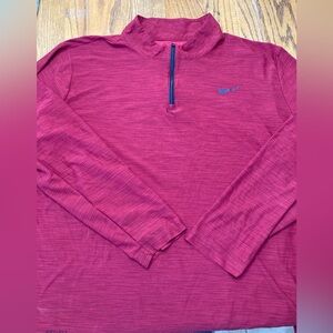 Nike burgundy half zip